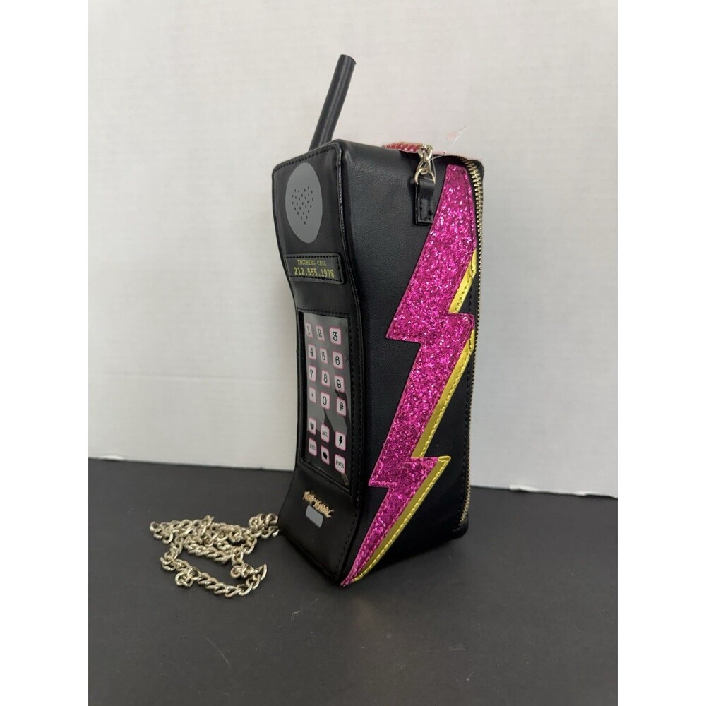 Betsey Johnson Don’t Be A Cell Out Phone Crossbody Bag NWT Light Up Novelty